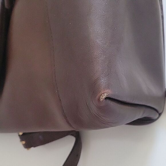 Coach 9791 Vintage Brown Leather Daypack Backpack Flaw - Picture 11 of 17